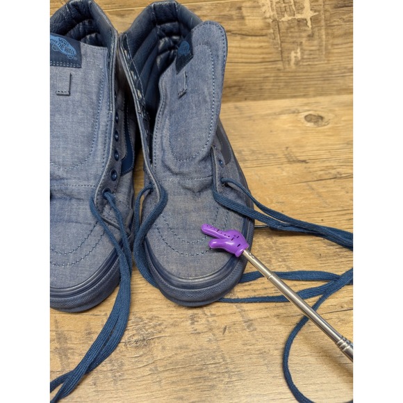 Vans Sk8-Hi Reissue Skate Sneakers Unisex 10W / 8.5M Navy Blue High Top - Picture 7 of 16